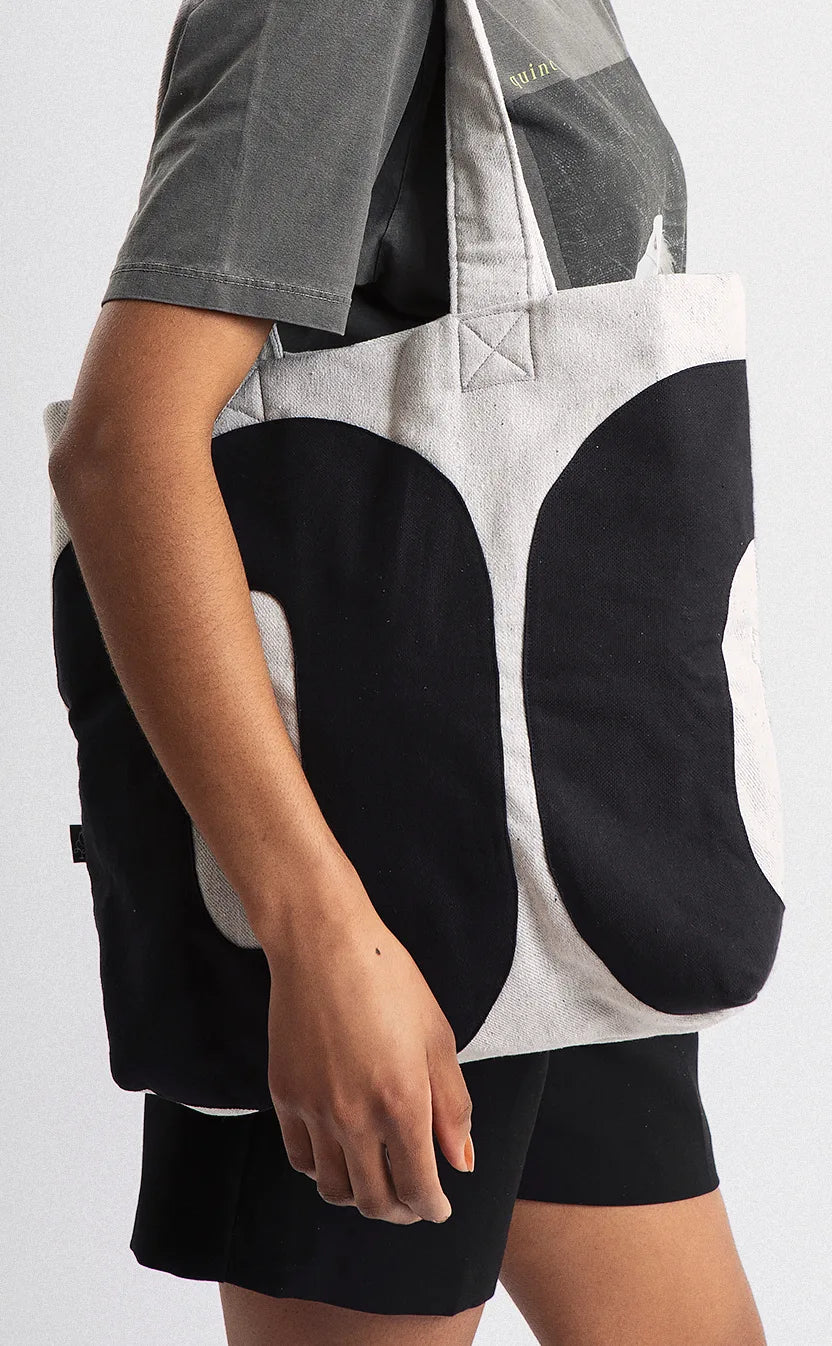 Bolsa Quase Poesia, tote, cinza – foto 2