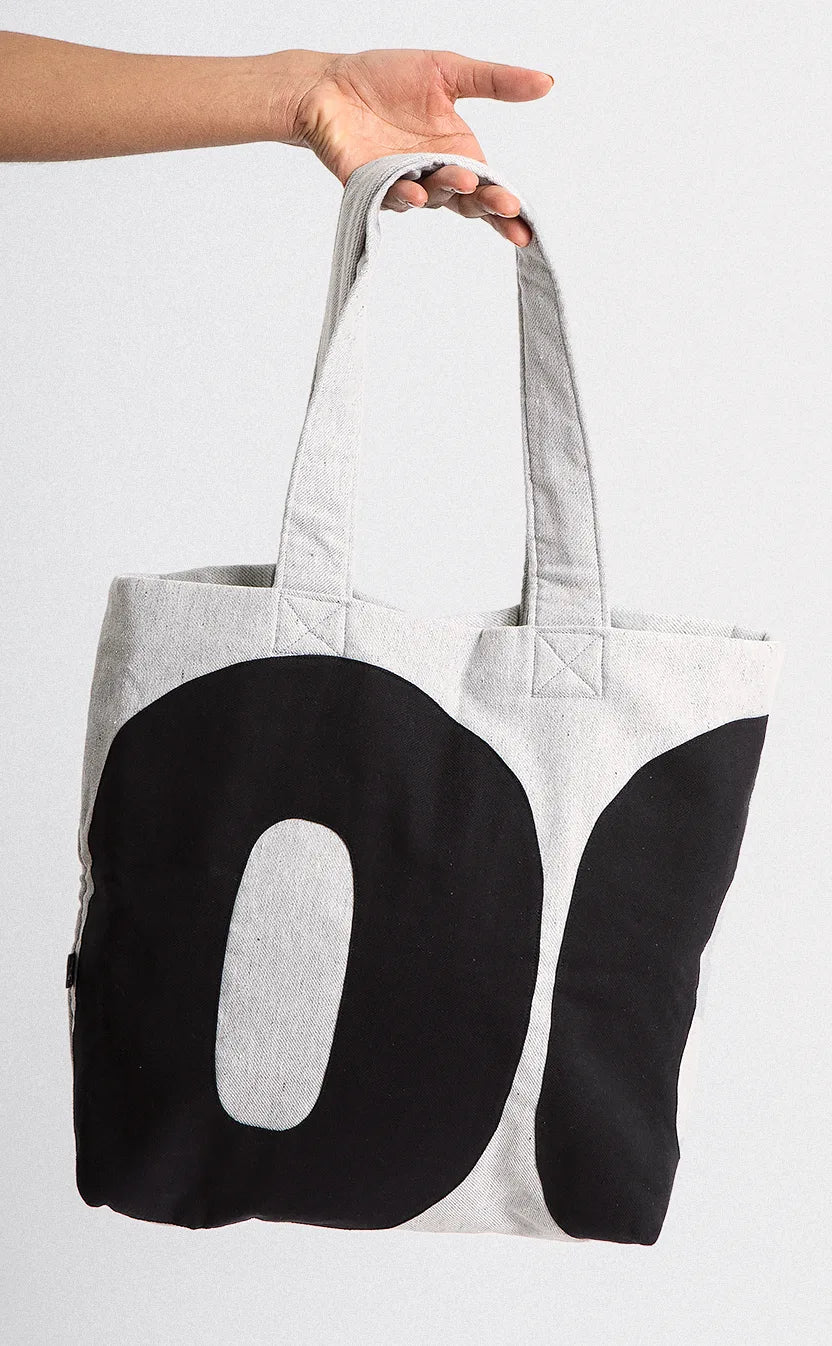 Bolsa Quase Poesia, tote, cinza – foto 3