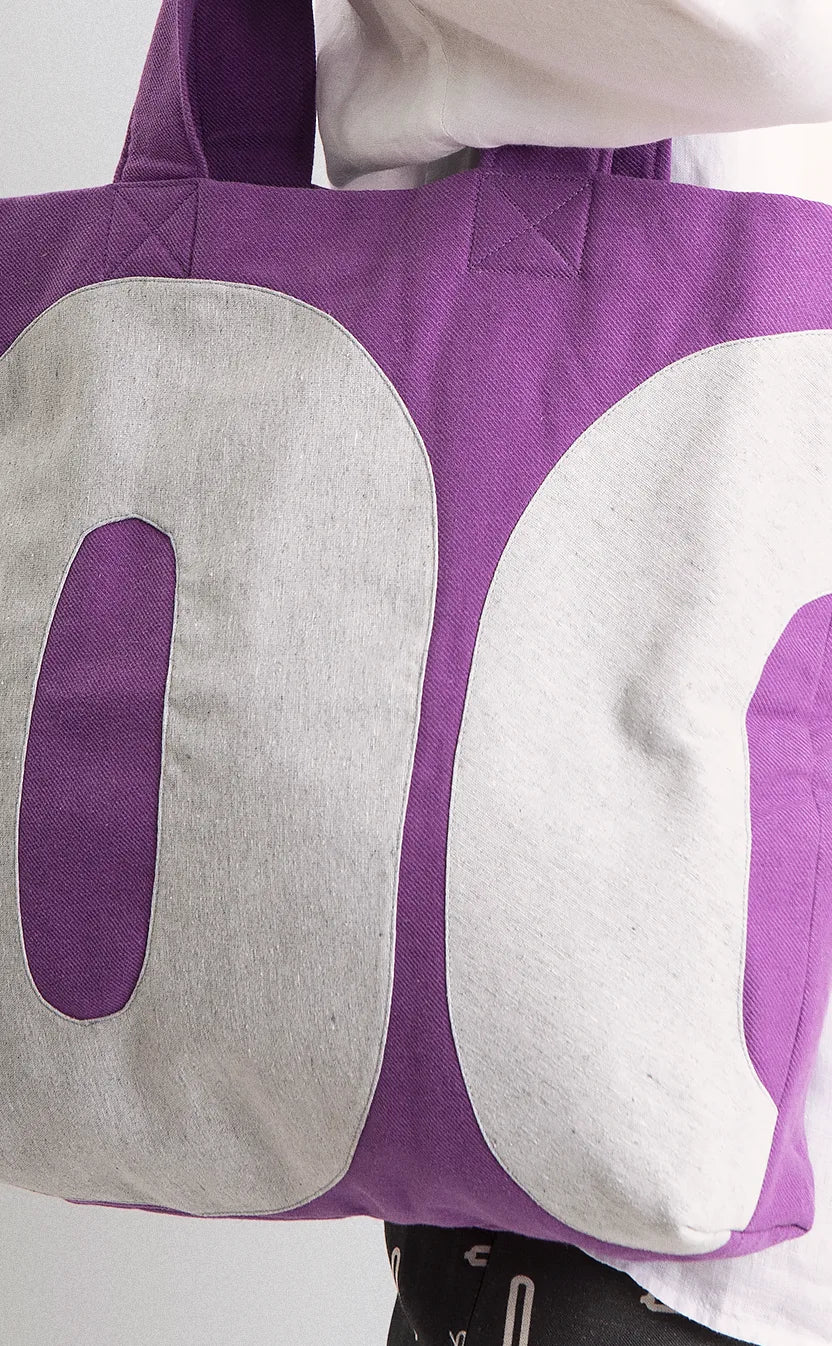 Bolsa Quase Poesia, tote, roxa – foto 3