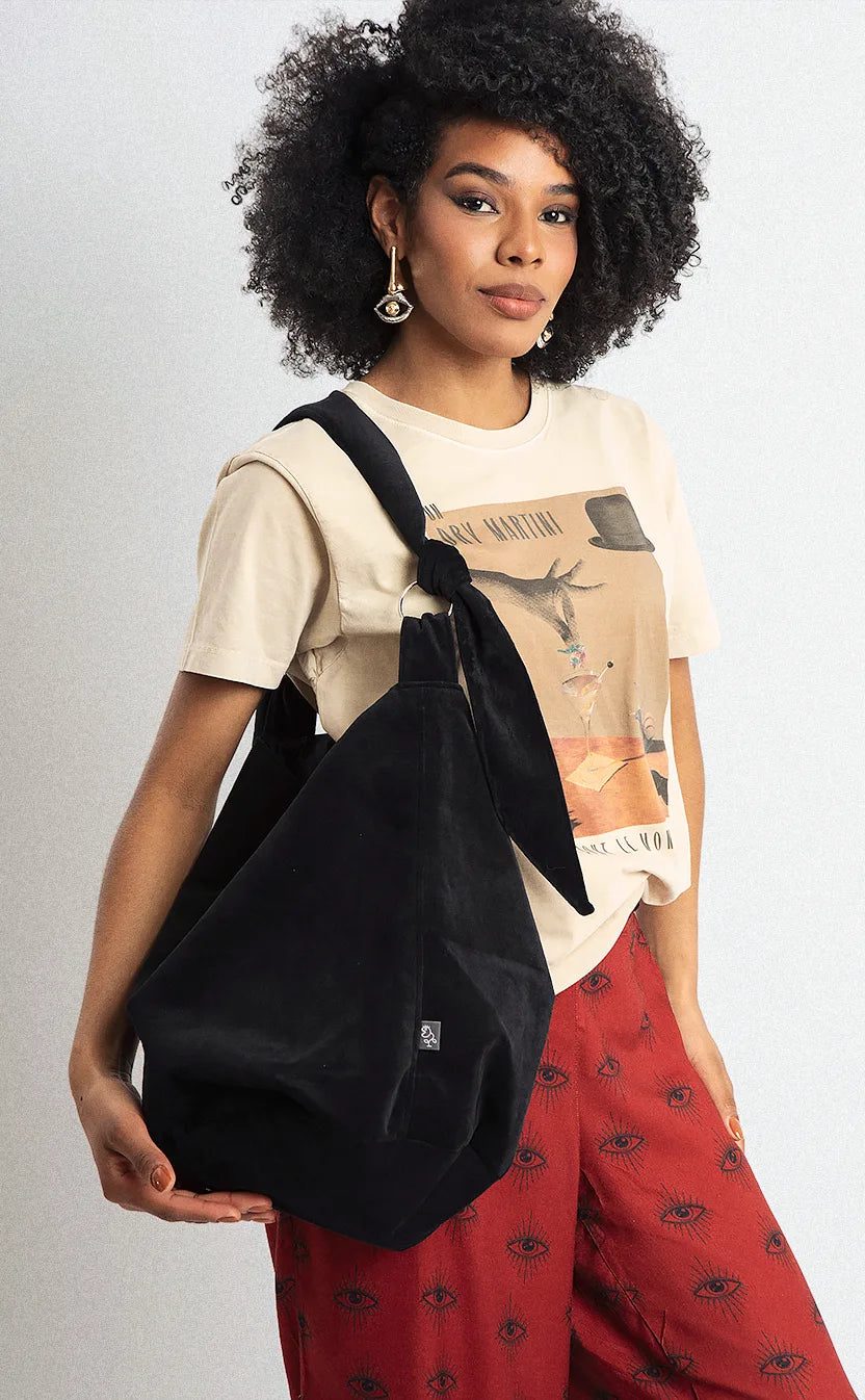 Bolsa Black Velvet, bucket – foto 1