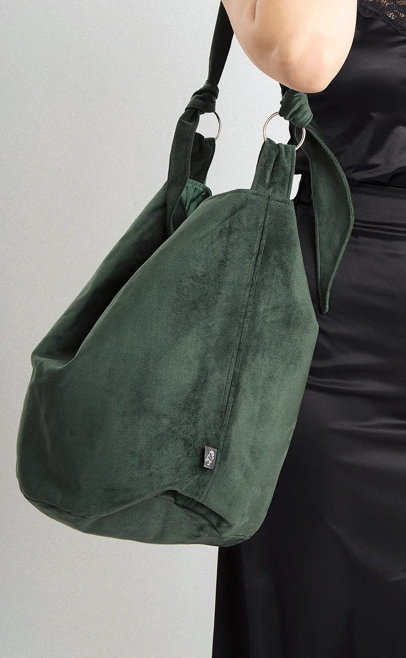 Bolsa Green Velvet, bucket – foto 4