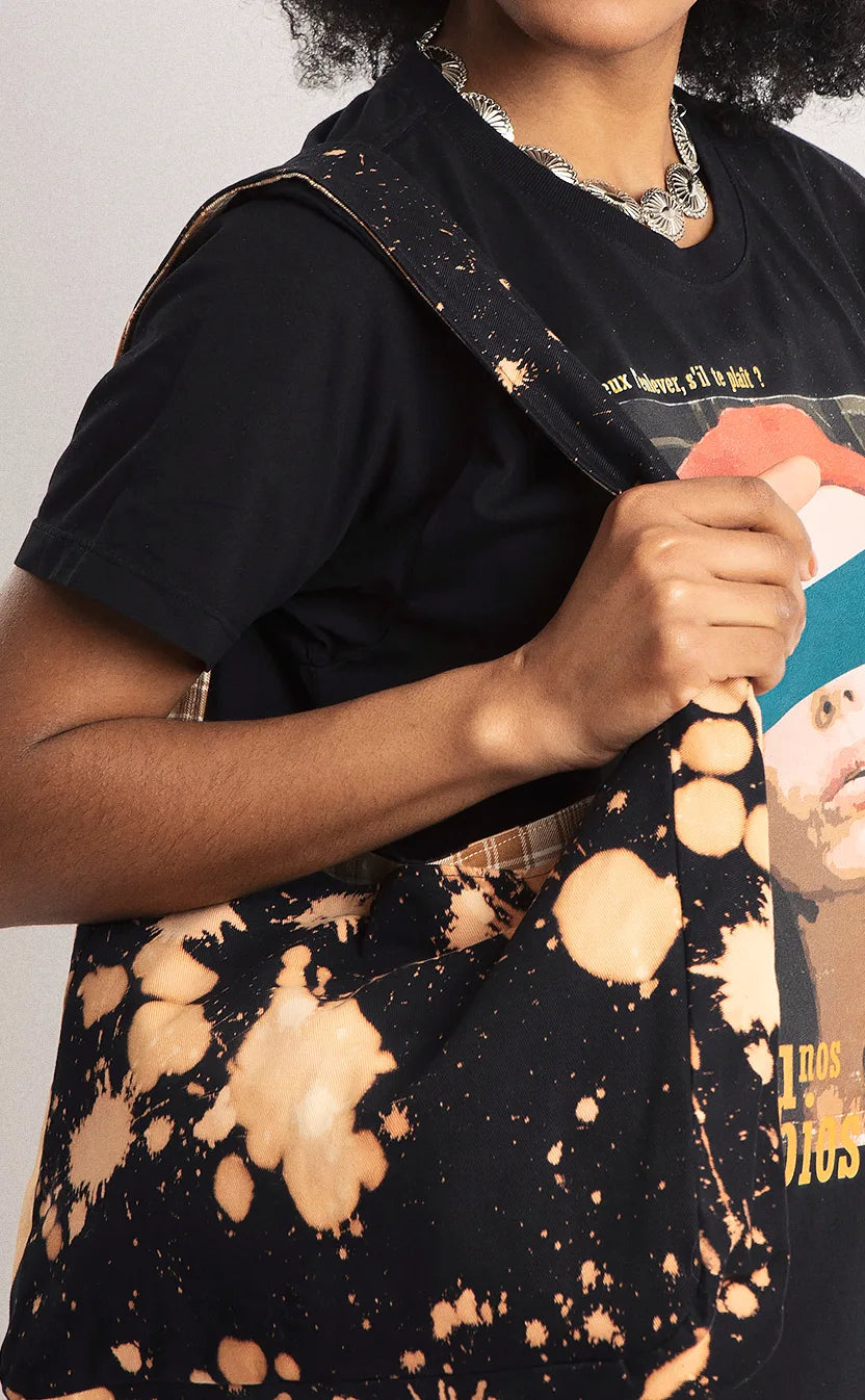 Bolsa Vivienne, shoulder, preta e marrom – foto 3