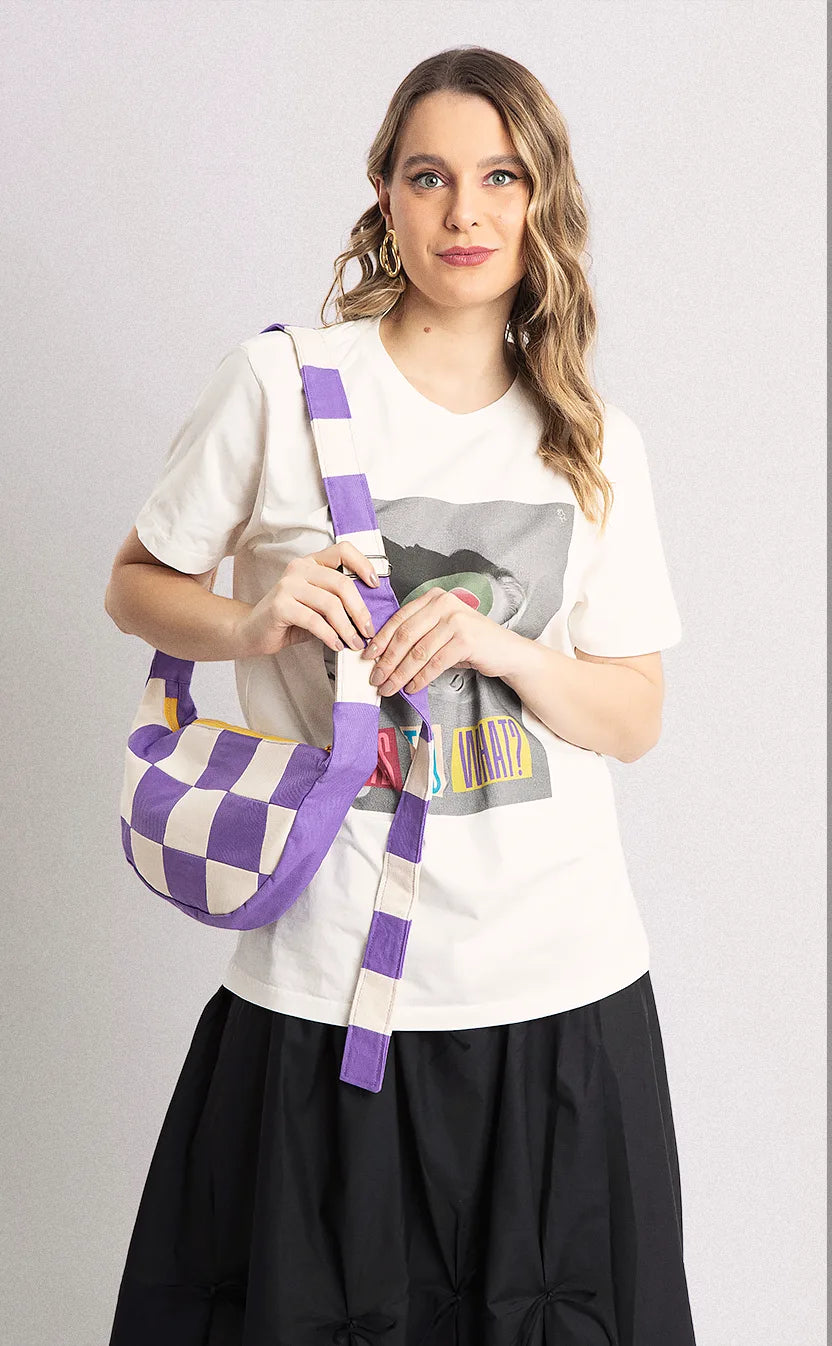 Bolsa Jogo de Tabuleiro, crossbody, roxa – foto 6