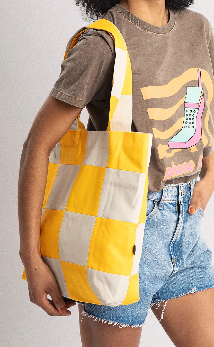Bolsa Jogo de Tabuleiro, tote, amarela – foto 2