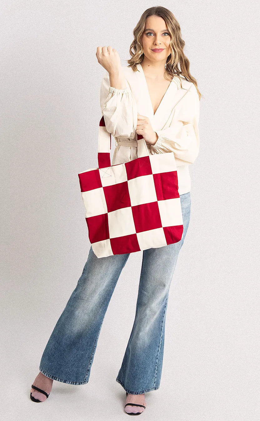 Bolsa Jogo de Tabuleiro, tote, vermelha – foto 1