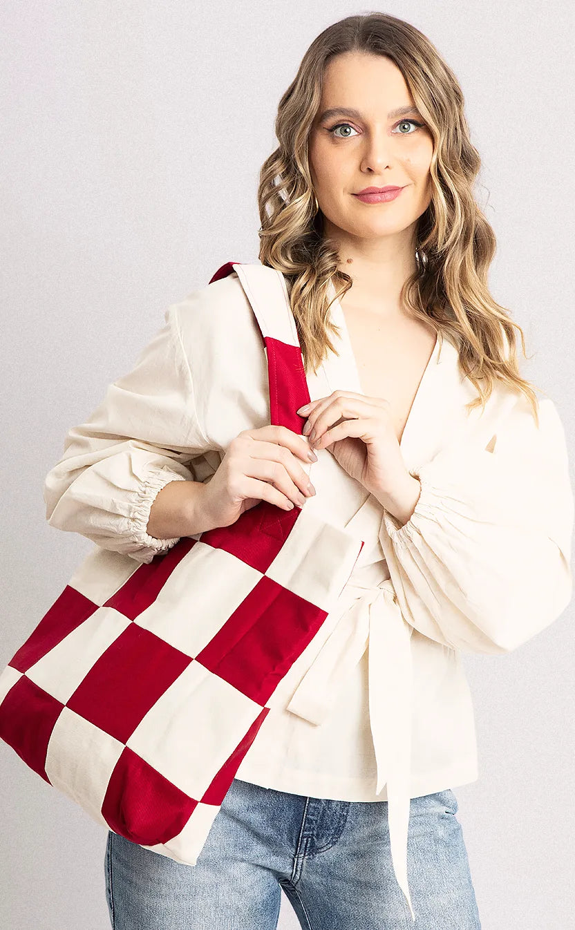 Bolsa Jogo de Tabuleiro, tote, vermelha – foto 2