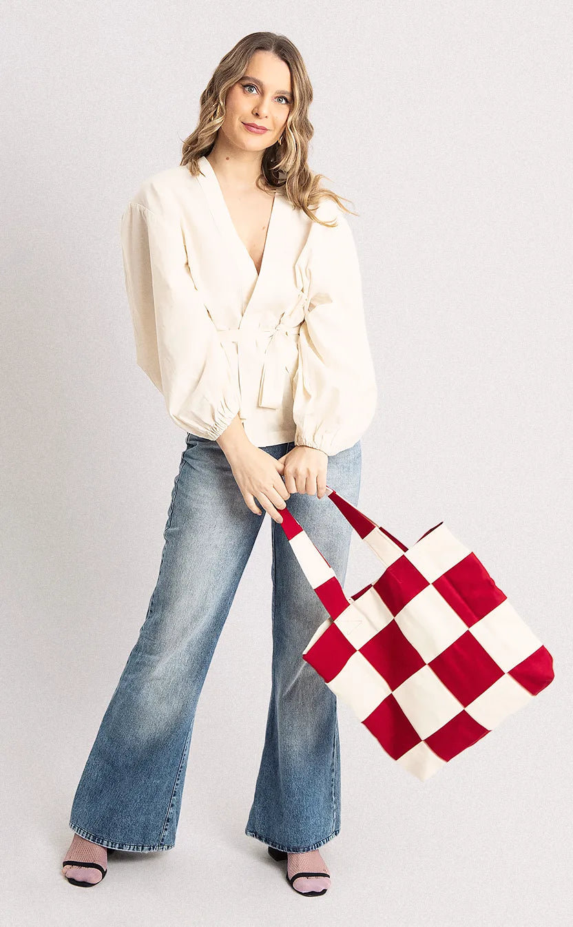 Bolsa Jogo de Tabuleiro, tote, vermelha – foto 6