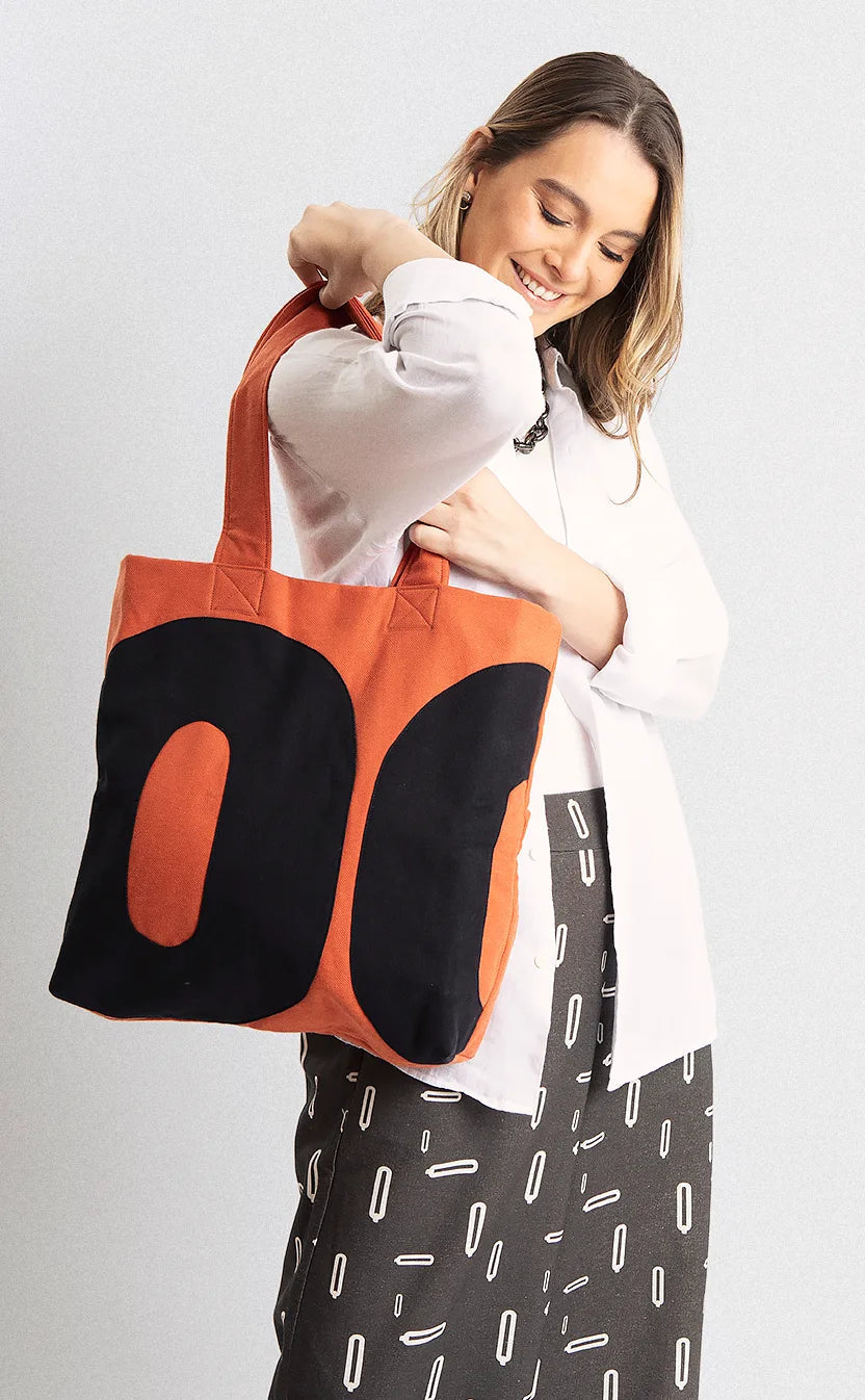 Bolsa Quase Poesia, tote, terracota – foto 1