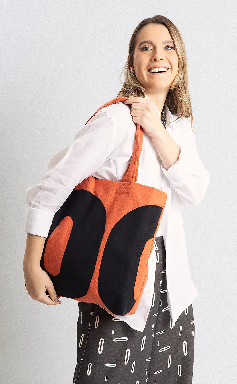 Bolsa Quase Poesia, tote, terracota – foto 6
