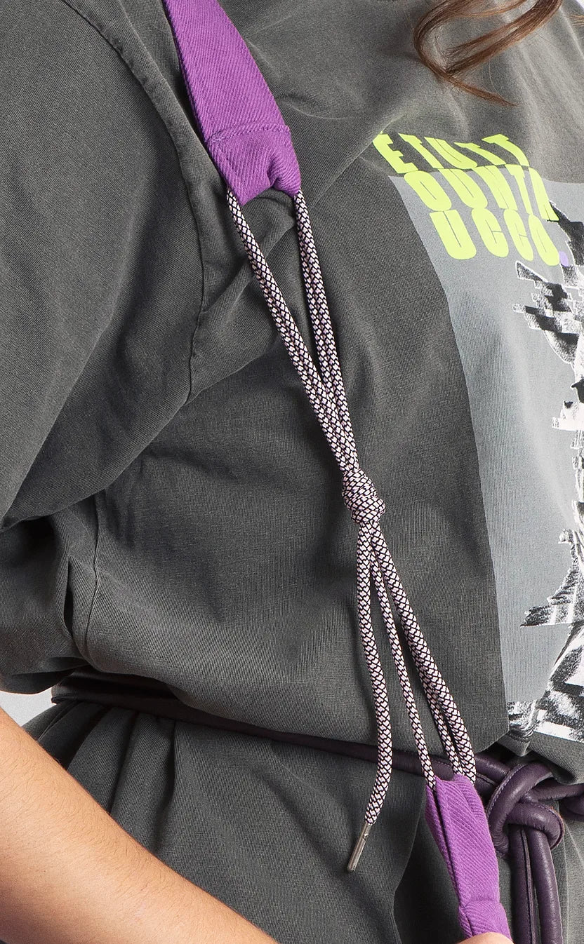 Bolsa Quase Poesia, crossbody, roxa – foto 3