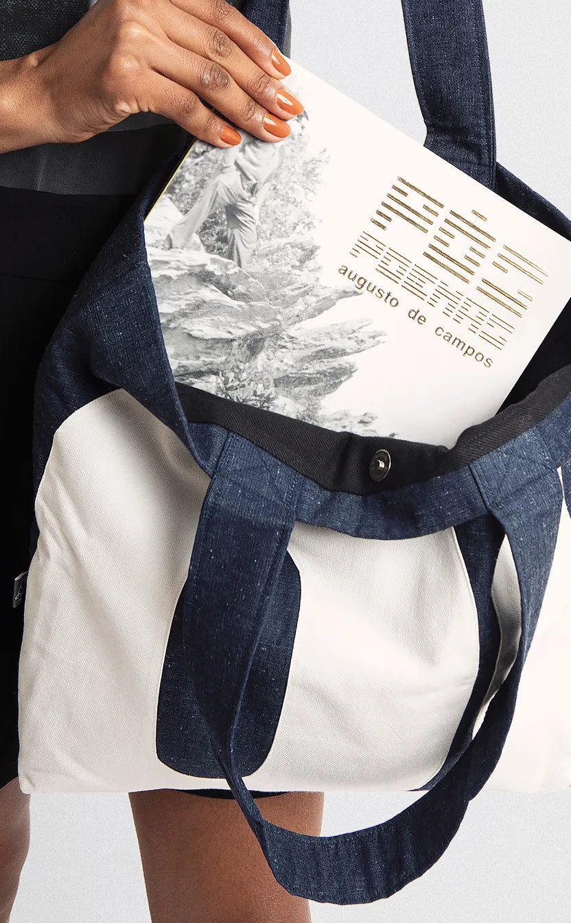 Bolsa Quase Poesia, tote, jeans – foto 5