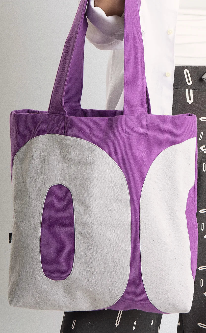 Bolsa Quase Poesia, tote, roxa – foto 5