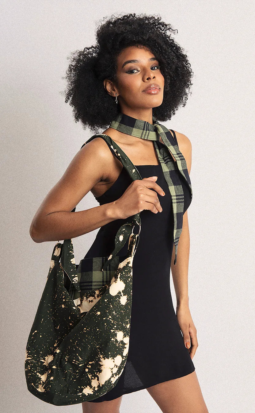 Bolsa Vivienne, bucket, dupla-face, verde – foto 1