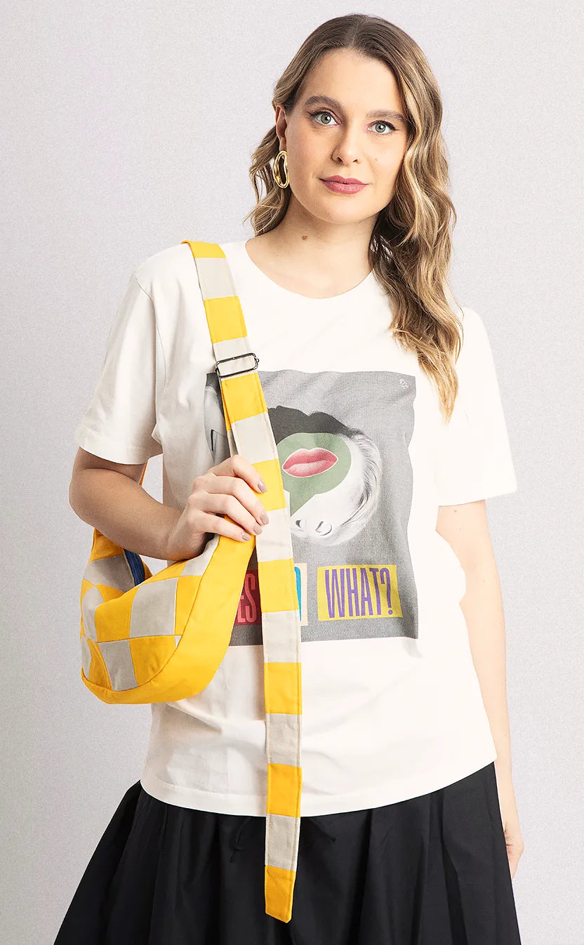 Bolsa Jogo de Tabuleiro, crossbody, amarela – foto 1