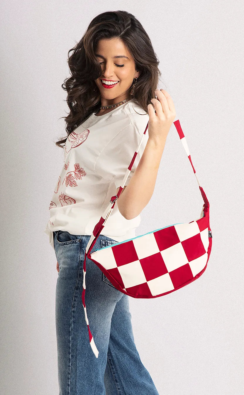 Bolsa Jogo de Tabuleiro, crossbody, vermelha – foto 1