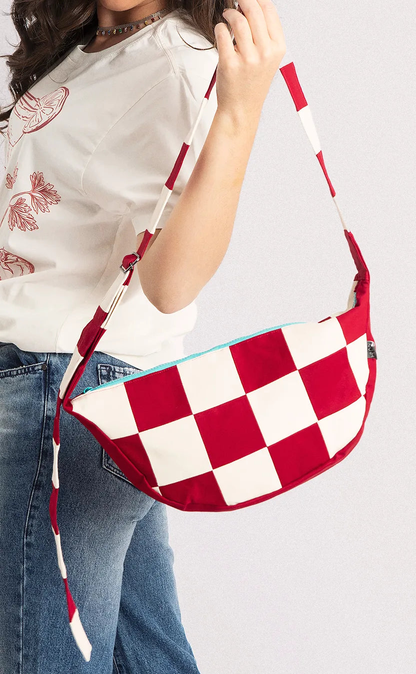 Bolsa Jogo de Tabuleiro, crossbody, vermelha – foto 3