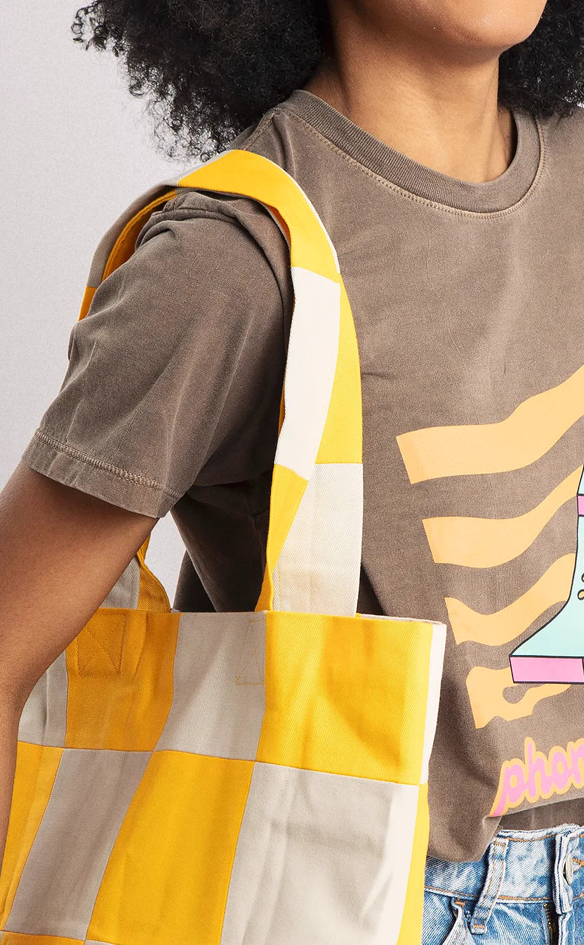 Bolsa Jogo de Tabuleiro, tote, amarela – foto 3