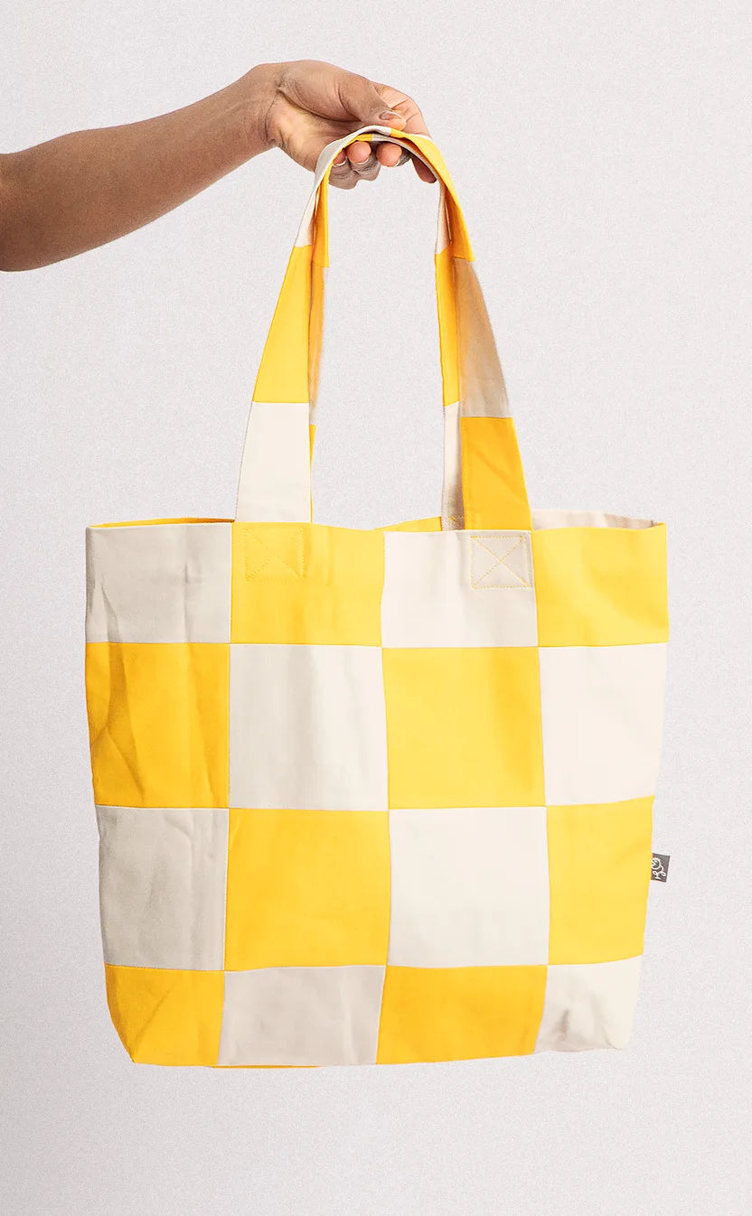 Bolsa Jogo de Tabuleiro, tote, amarela – foto 4