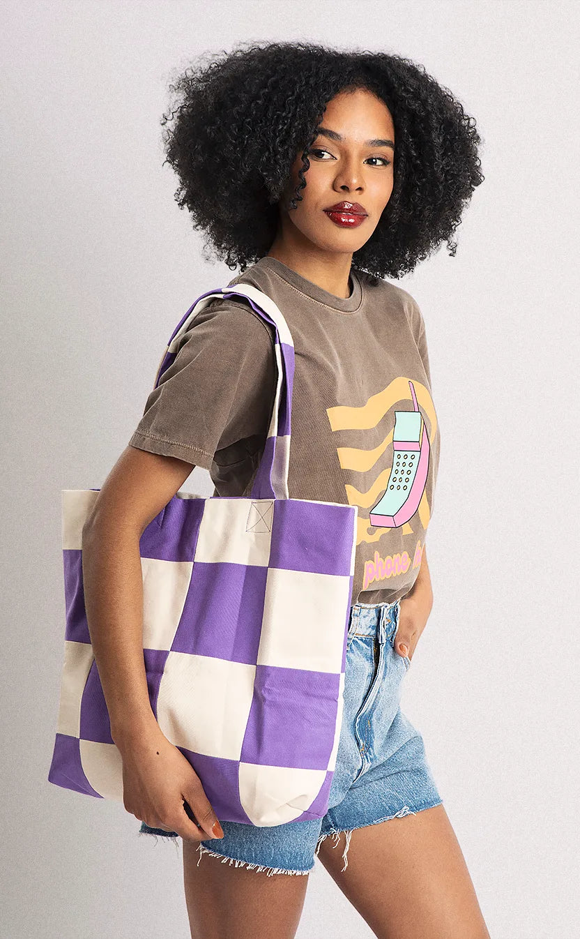 Bolsa Jogo de Tabuleiro, tote, roxa – foto 1