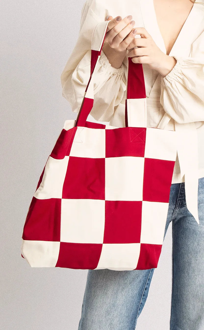 Bolsa Jogo de Tabuleiro, tote, vermelha – foto 4