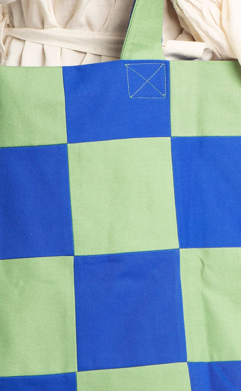 Bolsa Jogo de Tabuleiro, tote, verde e azul – foto 5