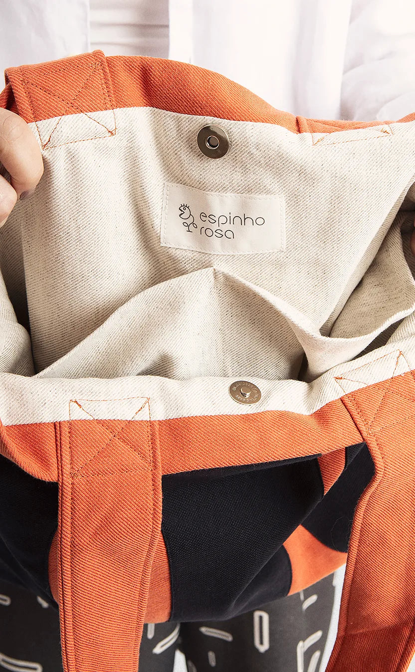 Bolsa Quase Poesia, tote, terracota – foto 5